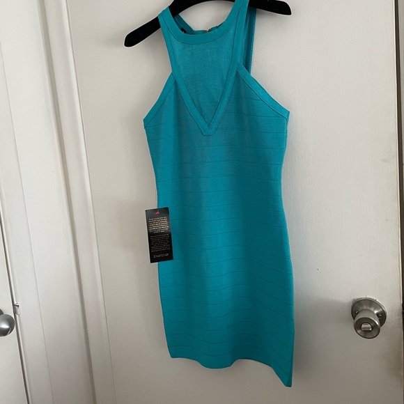 Bebe Turquoise Bandage Dress - Picture 9 of 13